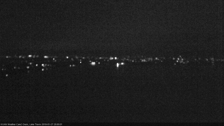 Lake Travis webcam, January 27, 2018 7:05 PM CT