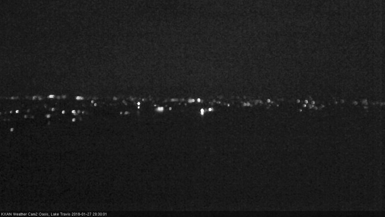 Lake Travis webcam, January 27, 2018 8:00 PM CT