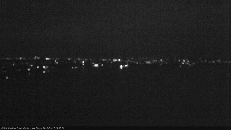 Lake Travis webcam, January 27, 2018 8:25 PM CT