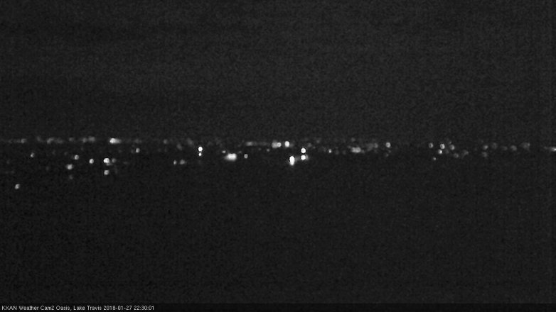 Lake Travis webcam, January 27, 2018 9:50 PM CT