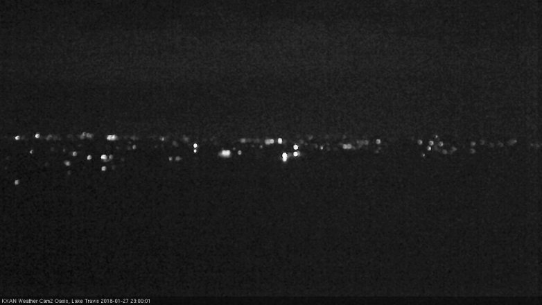 Lake Travis webcam, January 27, 2018 10:25 PM CT