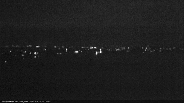 Lake Travis webcam, January 27, 2018 10:35 PM CT
