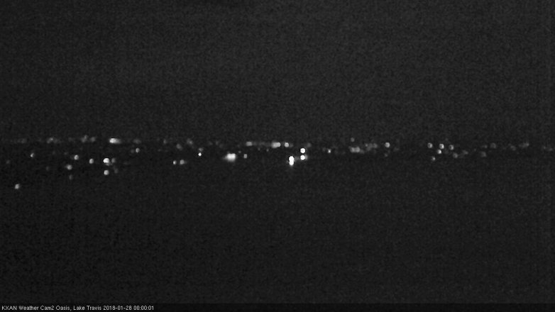 Lake Travis webcam, January 27, 2018 11:20 PM CT