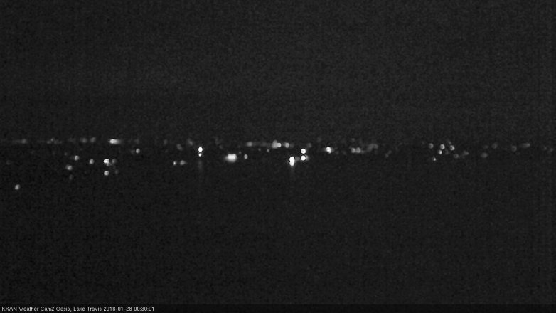 Lake Travis webcam, January 27, 2018 11:45 PM CT