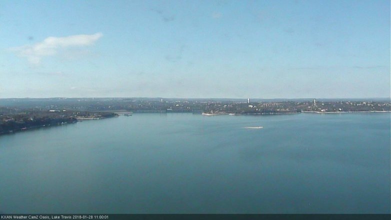 Lake Travis webcam, January 28, 2018 10:05 AM CT