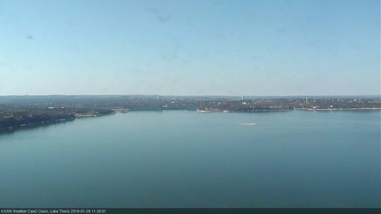 Lake Travis webcam, January 28, 2018 10:55 AM CT