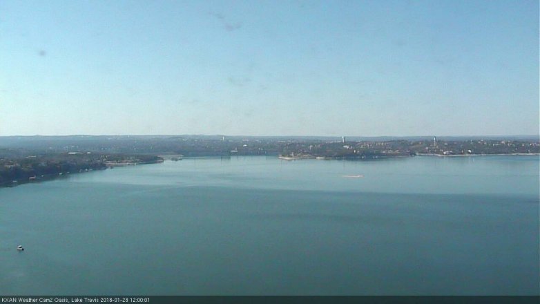 Lake Travis webcam, January 28, 2018 11:25 AM CT