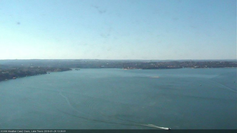 Lake Travis webcam, January 28, 2018 12:55 PM CT