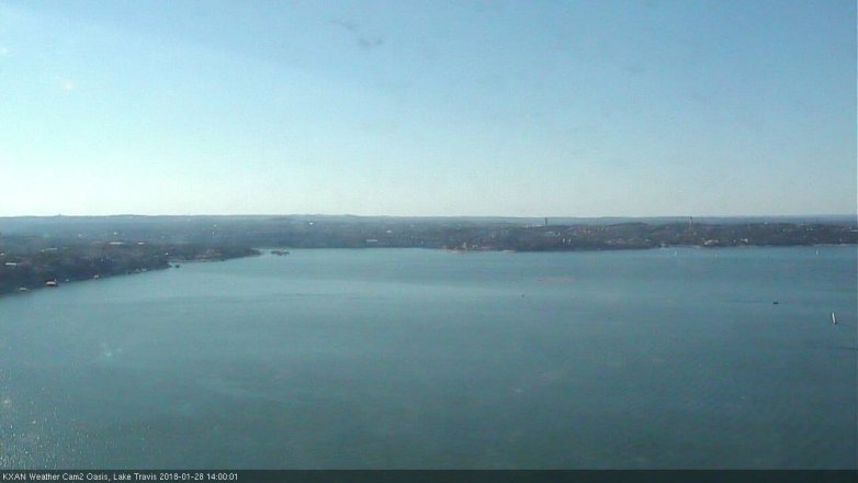 Lake Travis webcam, January 28, 2018 1:30 PM CT