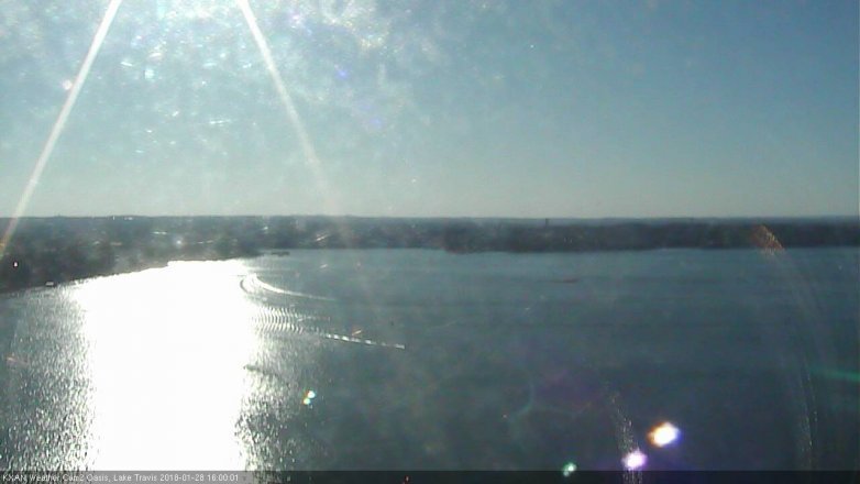Lake Travis webcam, January 28, 2018 3:20 PM CT