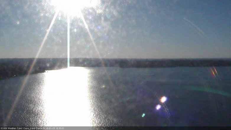 Lake Travis webcam, January 28, 2018 3:40 PM CT