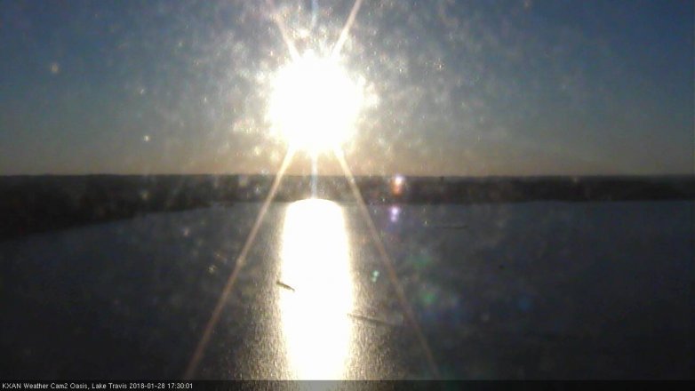 Lake Travis webcam, January 28, 2018 4:45 PM CT