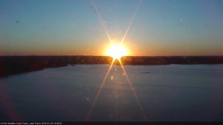 Lake Travis webcam, January 28, 2018 5:15 PM CT