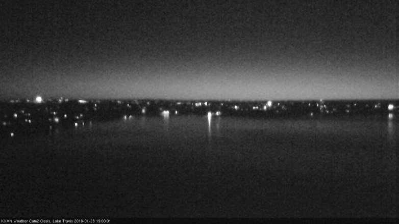 Lake Travis webcam, January 28, 2018 6:10 PM CT