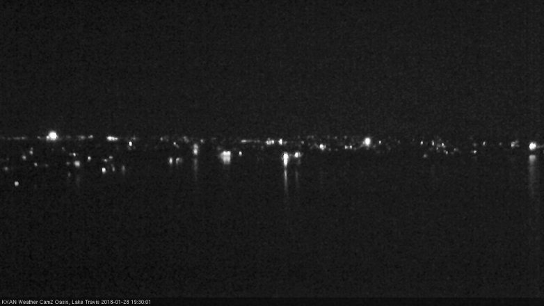 Lake Travis webcam, January 28, 2018 6:45 PM CT