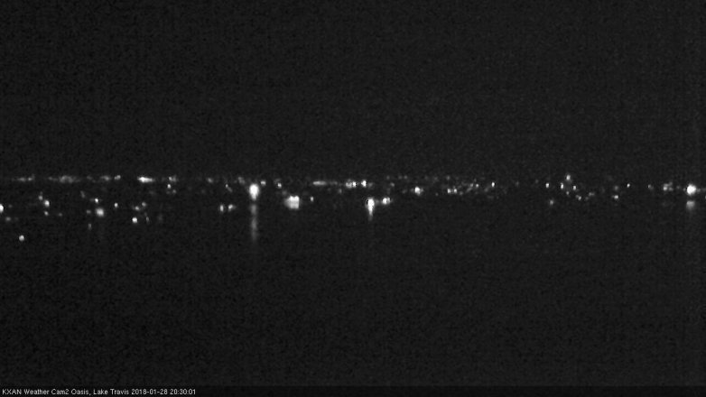 Lake Travis webcam, January 28, 2018 7:55 PM CT