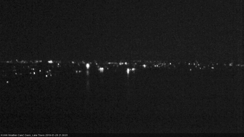 Lake Travis webcam, January 28, 2018 8:45 PM CT