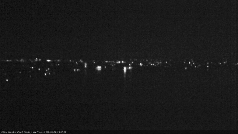 Lake Travis webcam, January 28, 2018 10:25 PM CT