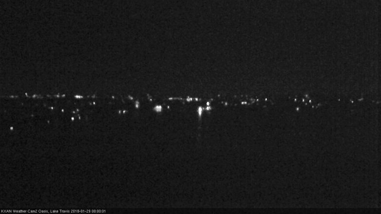 Lake Travis webcam, January 28, 2018 11:30 PM CT