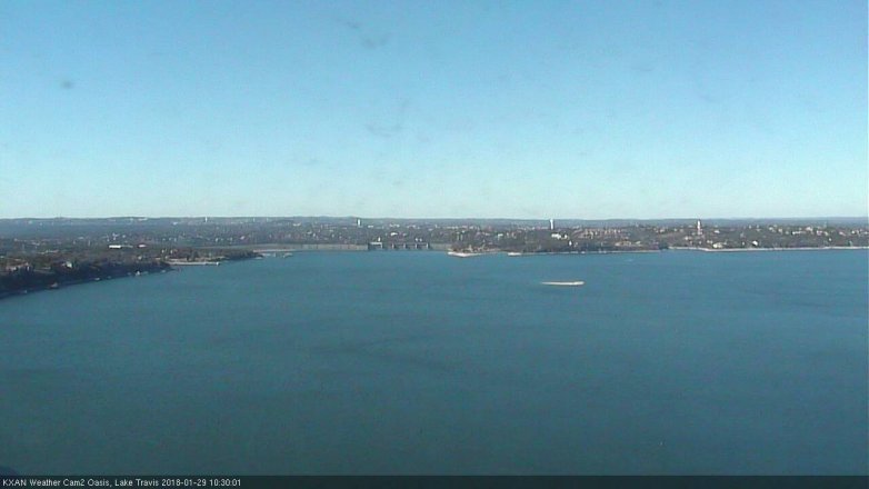 Lake Travis webcam, January 29, 2018 10:00 AM CT