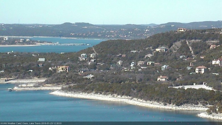 Lake Travis webcam, January 29, 2018 11:40 AM CT