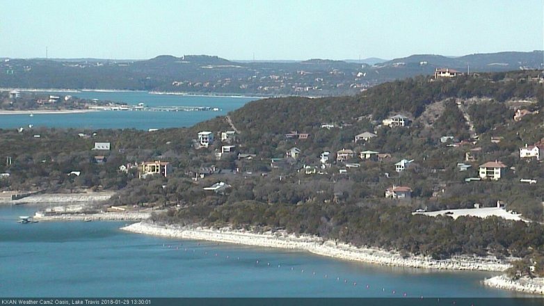 Lake Travis webcam, January 29, 2018 12:55 PM CT