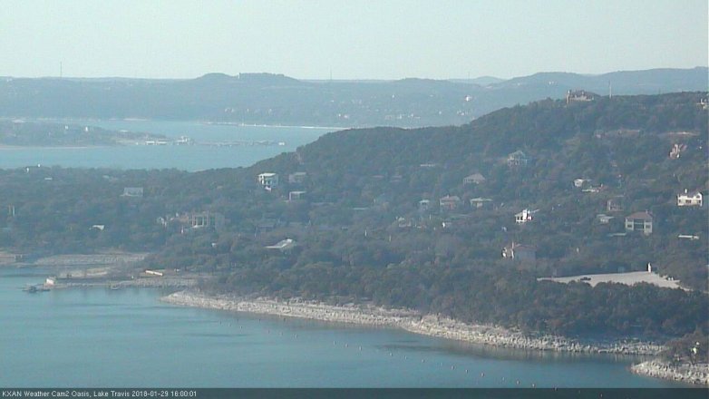 Lake Travis webcam, January 29, 2018 3:05 PM CT