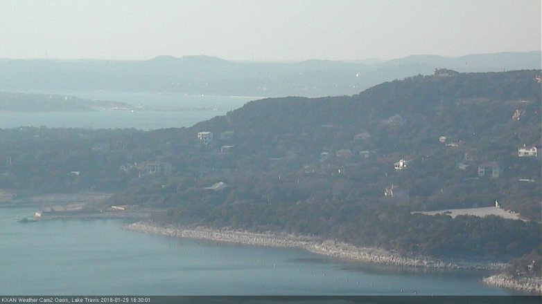Lake Travis webcam, January 29, 2018 3:40 PM CT
