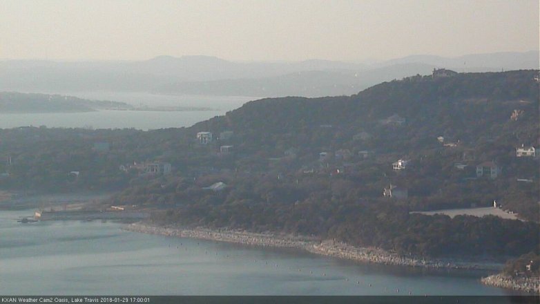 Lake Travis webcam, January 29, 2018 4:30 PM CT