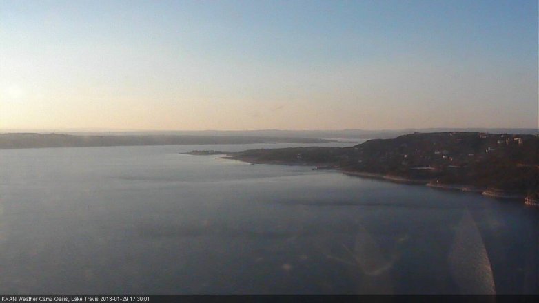 Lake Travis webcam, January 29, 2018 4:45 PM CT