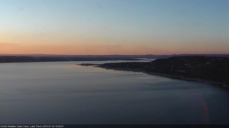Lake Travis webcam, January 29, 2018 5:05 PM CT