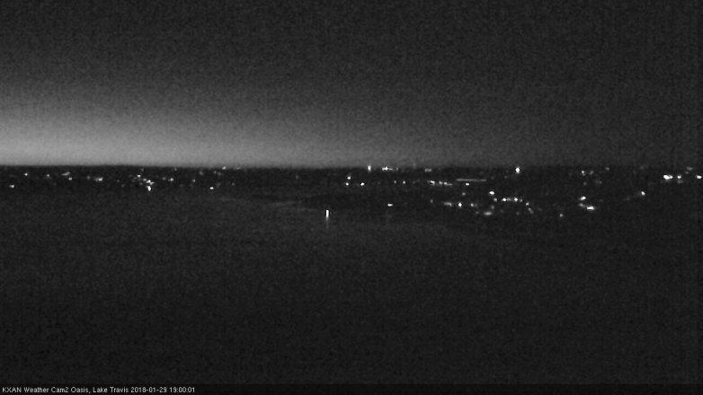 Lake Travis webcam, January 29, 2018 6:15 PM CT