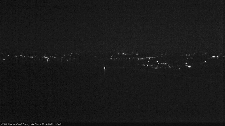Lake Travis webcam, January 29, 2018 6:45 PM CT