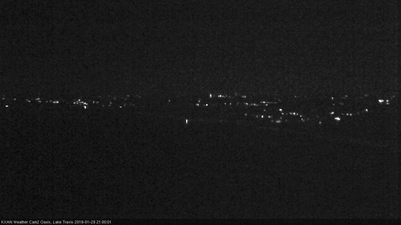 Lake Travis webcam, January 29, 2018 8:25 PM CT