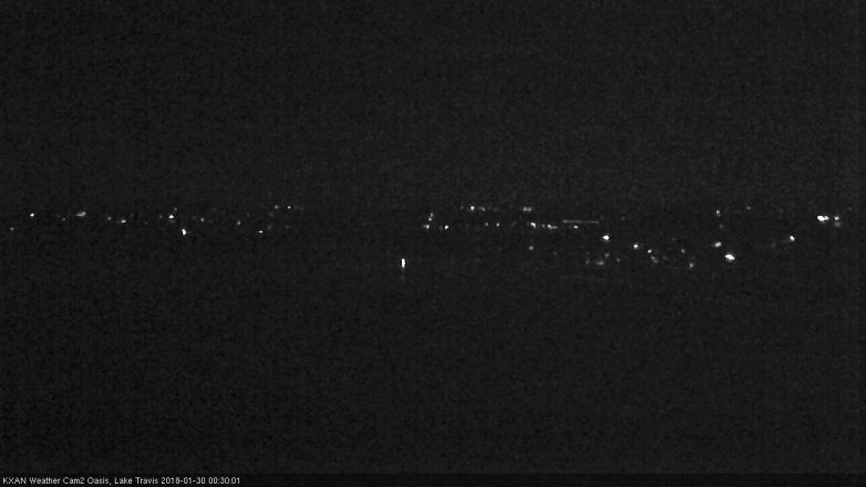 Lake Travis webcam, January 29, 2018 12:00 AM CT