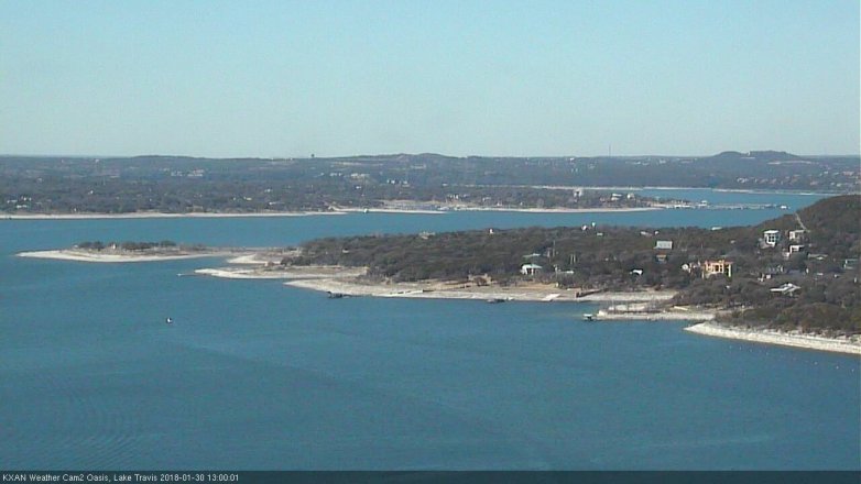 Lake Travis webcam, January 30, 2018 12:30 PM CT