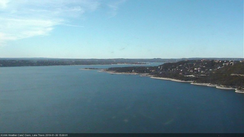 Lake Travis webcam, January 30, 2018 2:05 PM CT