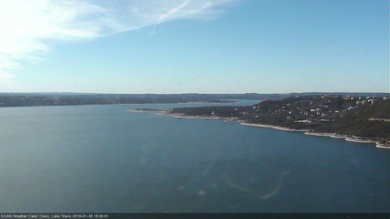 Lake Travis webcam, January 30, 2018 3:00 PM CT