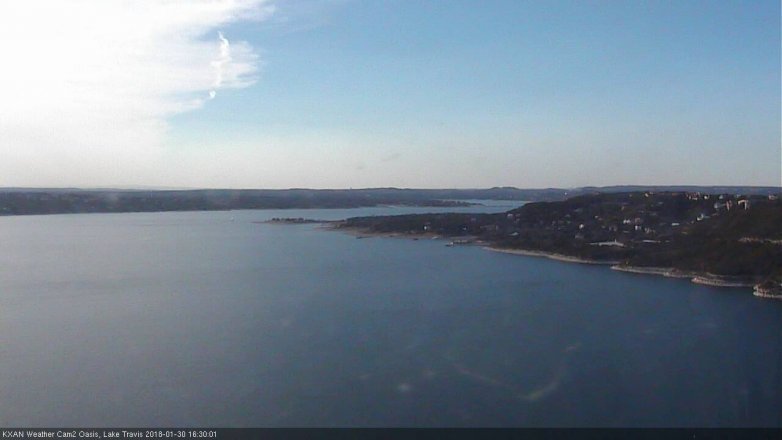 Lake Travis webcam, January 30, 2018 3:40 PM CT