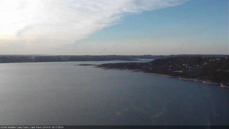 Lake Travis webcam, January 30, 2018 4:20 PM CT