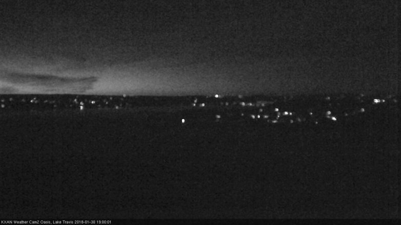Lake Travis webcam, January 30, 2018 6:25 PM CT