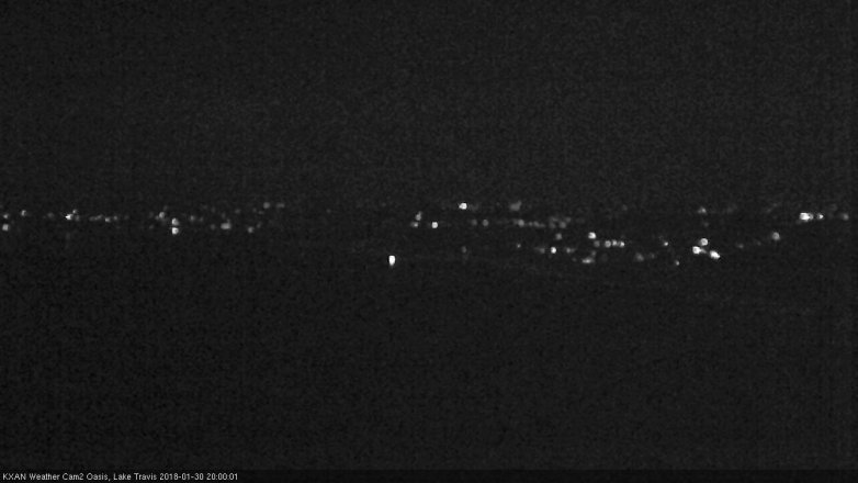Lake Travis webcam, January 30, 2018 7:25 PM CT