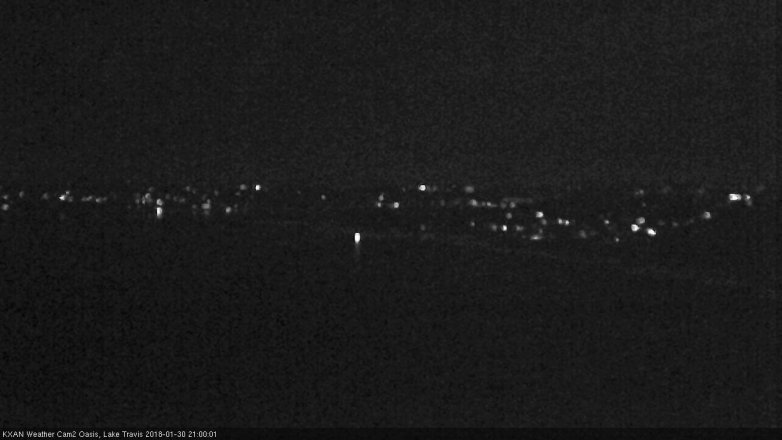 Lake Travis webcam, January 30, 2018 8:15 PM CT