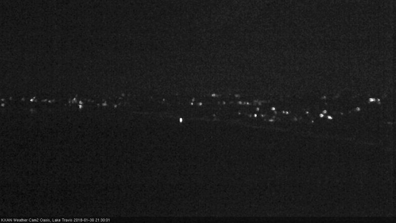 Lake Travis webcam, January 30, 2018 8:35 PM CT