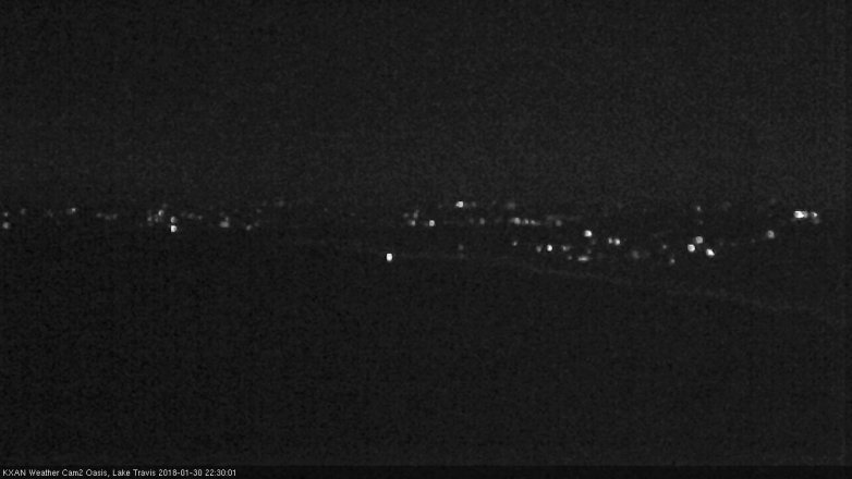 Lake Travis webcam, January 30, 2018 9:55 PM CT