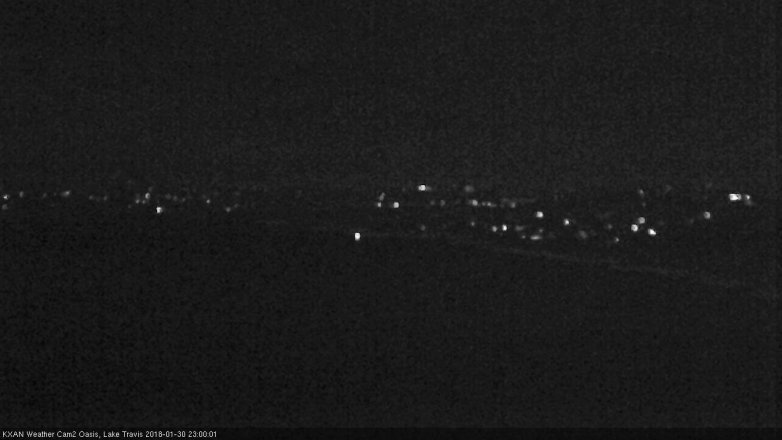 Lake Travis webcam, January 30, 2018 10:05 PM CT