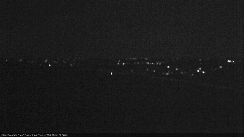 Lake Travis webcam, January 30, 2018 11:30 PM CT