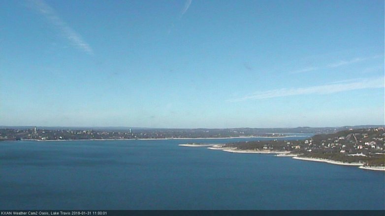 Lake Travis webcam, January 31, 2018 10:05 AM CT