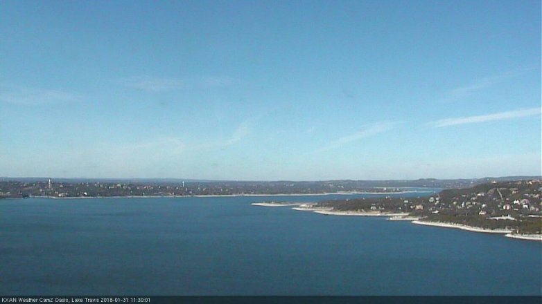 Lake Travis webcam, January 31, 2018 10:45 AM CT