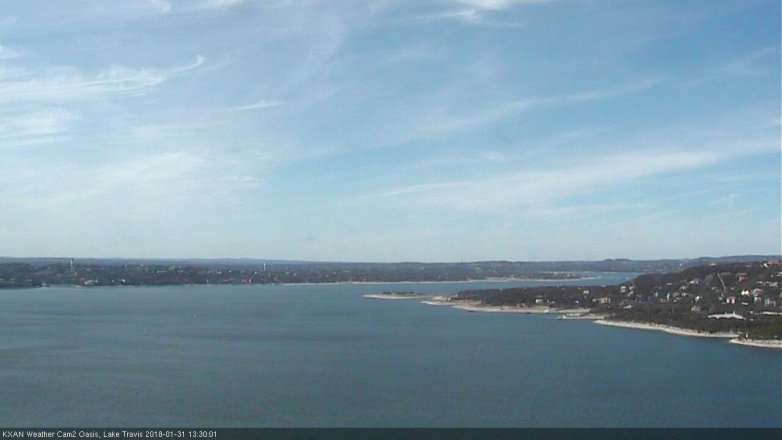 Lake Travis webcam, January 31, 2018 12:45 PM CT